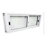 Ventanas Aluminio Blanco 250x60 Vidrio Con Reja Hierro 12mm