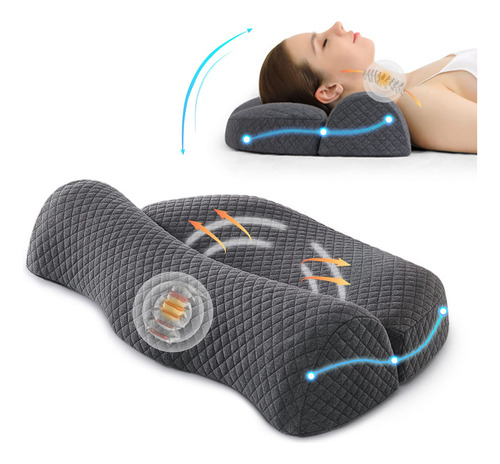 Almohada De Espuma Viscoelstica Cervical Espacial De Alta De