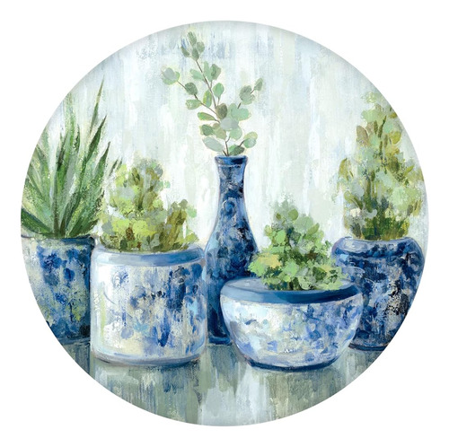 Prinz Plantas En Maceta De Chinoiserie Azul 20  X 20  Arte D