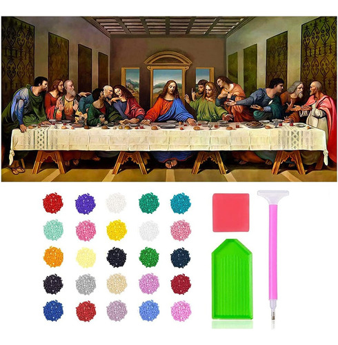 Pintura De Diamantes De La Última Cena 5d 40x85cm