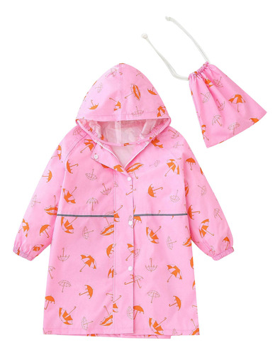 Chubasquero Con Estampado Bonito Para Niñas, Impermeable, Tr