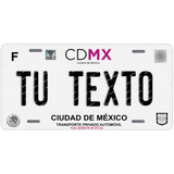 Placas Auto Metalicas Personalizadas Ciudad De Mexico Cdmx