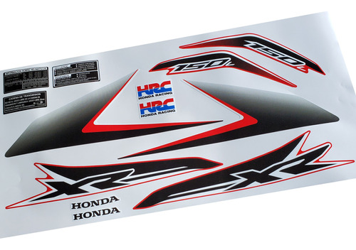 Kit De Calcos Completo Honda Xr 150 - Laminado High Gloss