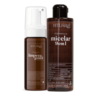 Kit Rituária Ritual Limpeza Dupla Micelar Espuma Mousse
