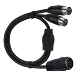 Cable Adaptador Divisor En Y Midi Din De 5 Pines, Din De 5 P