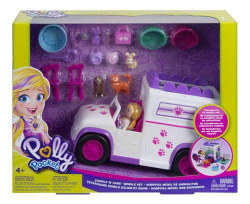 Playset Polly Pocket Hospital Movil De Animalitos Playset