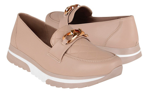 Mocasines Dama Clasben Nix Simipiel Beige