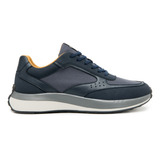 Sneaker Flexi Para Hombre Estilo 413901 Azul