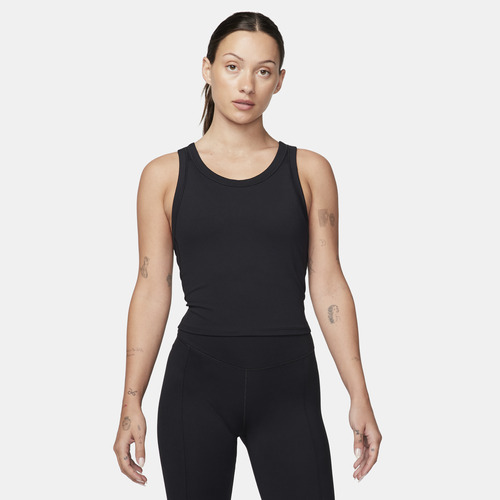 Polera Nike One Fitted Mujer Negro