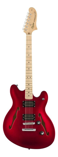 Guitarra Eléctrica Squier By Fender Affinity Series Starcaster De Arce Laminado Candy Apple Red Poliuretano Brillante Con Diapasón De Arce