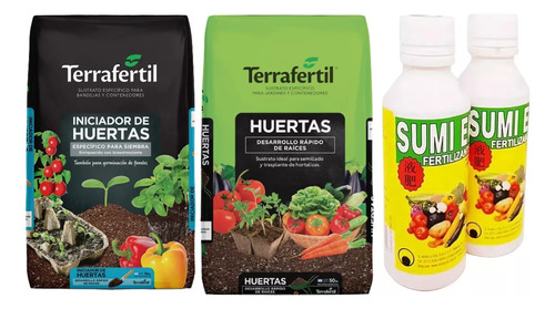 Kit Huerta: Iniciador 10l Sustrato 50l Sumi Ekihi 250cc Pr-*