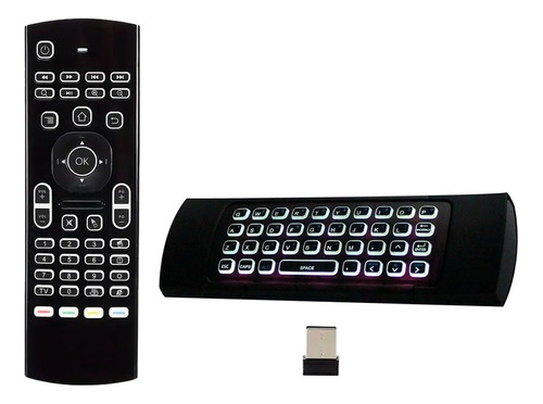 Control Air Mouse Mx3 Android Tv Box Teclado Retroiluminado