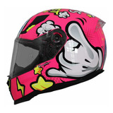 Casco Integral Shaft Sh-562 Cartoonist Rosa Fucsia Mate