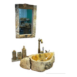 Cuba Pia Banheiro Lavabo Pedra Inovador Rústico 