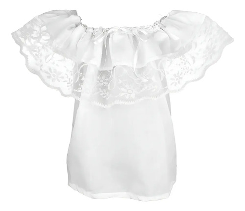Blusa De Olan Para Danza Folklorika Traje Regional Infantil