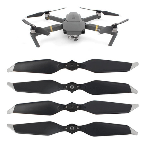 Kit 4 Hélices Para Drone Dji Mavic Pro Platinum - Prata