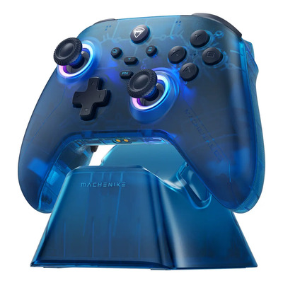 Gamepad Controles Gamer Inalámbrico Machenike G3 V2 con Carga Base, de 1000Hz Hall Joystick Hall Triggers, para Nintendo Switch\u002FPC\u002FAndroid\u002FIOS, Azul (con Cable + Receptor USB 2.4Ghz + Bluetooth) | Envío gratis