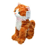 Gatito Peludito Suave Y Esponjoso De Peluche Naranja Blanco