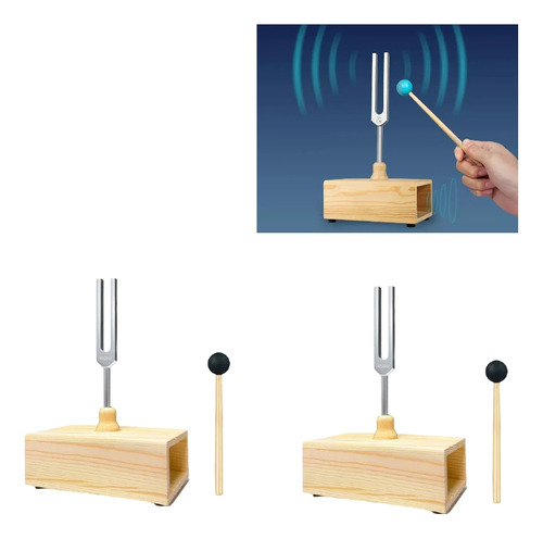 2 Diapasones Resonantes Para Altavoces De Madera De 512 Hz.