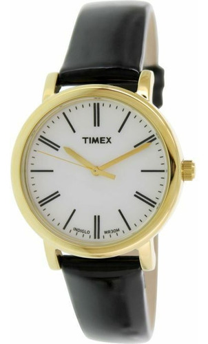 Timex T2p371 Correa De Cuero Negro Unisex 