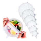 Tapas Elasticas Silicona Multiusos Set X6 Reutilizables