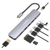 Lalamax - Concentrador Usb C, Adaptador Multipuerto 8 En 1 P