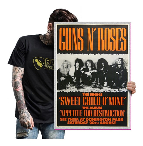Poster Guns N Roses Slash Axl Roses Rockn Roll Tamanho A2 09