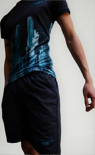 Conjunto Playera Y Short Deportivo Azul Levels - Man's Sport