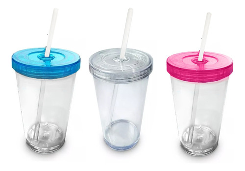 Vaso Transparente 600cc Tapa-cristal Y Sorbete Souvenirs X30