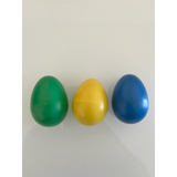 3 Mini Ovos Musicais Coloridos Mão Plastic Egg Shakers