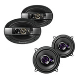 Auto Falantes Pioneer 6x9 800w Rms + Par 5 Polegadas Som Kit