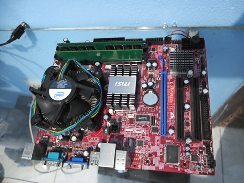 Kit Placa Mãe G31msi C/ Proc+cooler  Cel 3400+3gb Ram D2