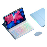 Kit Funda Teclado Iluminado Mouse For Lenovo M10 3rd 10.6