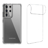 Carcasa Para Samsung S21 Ultra Slim Clear + Lamina Hidrogel