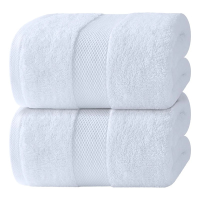 2pcs Juego De Toallas Baño Completo Grande 100% Algodón Blan | MercadoLibre