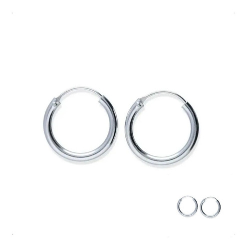 Aros Argollas Piercing  8mm En Plata Italiana 925