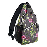 Mochila De Hombro Mosiso Impermeable Diseno Floreado