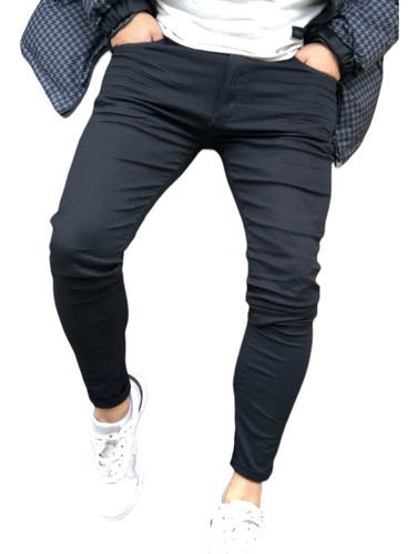 Jean Pantalon Hombre  Liso Elastizados Chupin