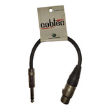 Cable Xlr Hembra A Plug Stereo 25cm Cab-tec Fichas Neutrik