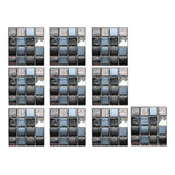 Pegatinas De Pared 3d Con Forma De Mosaico, 10 Unidades, Azu