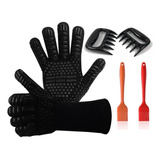 Guantes Resistentes Calor Barbacoa Garras Oso Cepillo Cocina