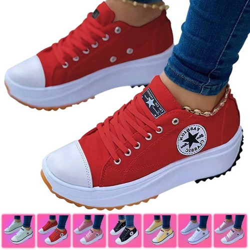 Zapatillas Con Plataforma Para Mujer, Estilo Casual