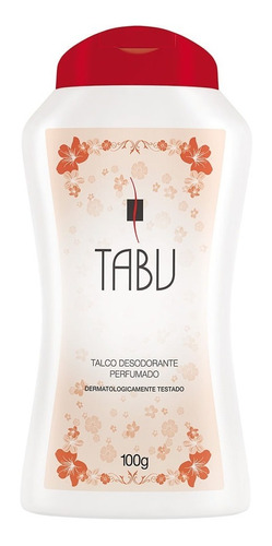 Talco Desodorante Perfumado Tabu Tradicional 100g