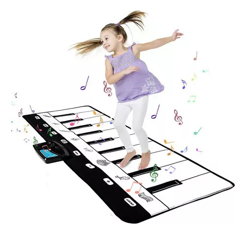 Piano Musical Tapete Infantil Brinquedo Educativo 80x30cm