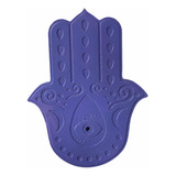 Porta Sahumerios Artesanal Mano De Fátima - Hamsa Violeta #o