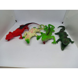 Set Lote 4 Lagarto Cocodrilo 30cm Aprox Figura Juguete 