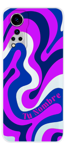 Funda Para Zte Para Mujer Curvas Moradas Con Tu Nombre