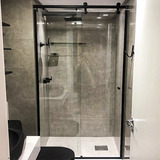 Kit Box Elegance Black F1 P/ Banheiros Ideia Glass 200x200cm