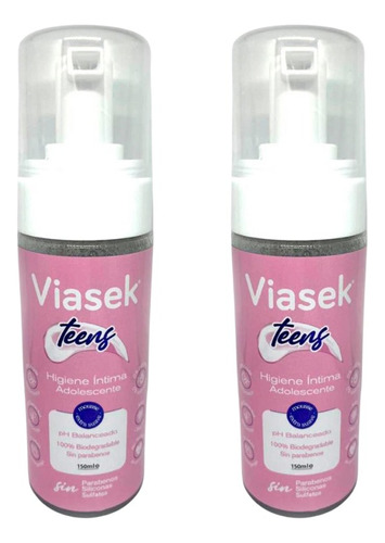 Pack X2 Viasek Teens Espuma Mousse Vaginal 150 Ml     