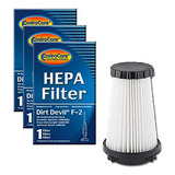 3 Envirocare Hepa Filtros Para Ajuste Dirt Devil F2.